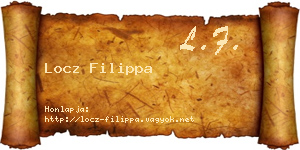 Locz Filippa névjegykártya
